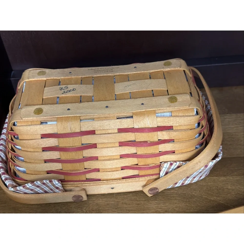 Longaberger Woven Memories Basket 2000 Homestead with Lid and Liner